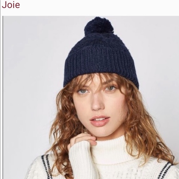 Joie Accessories - Joie “Macia” Pom Pom Beanie Midnight